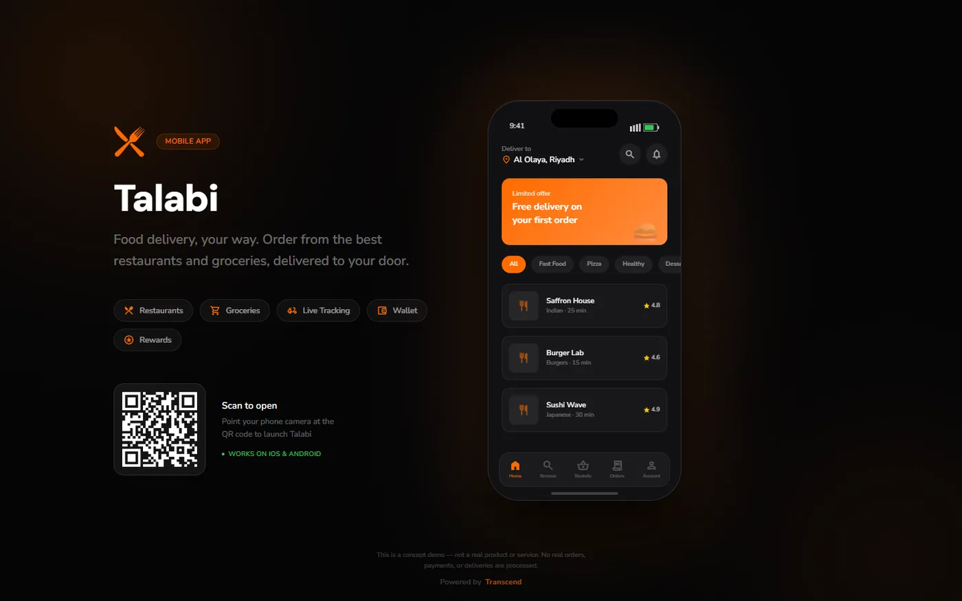 the landing page